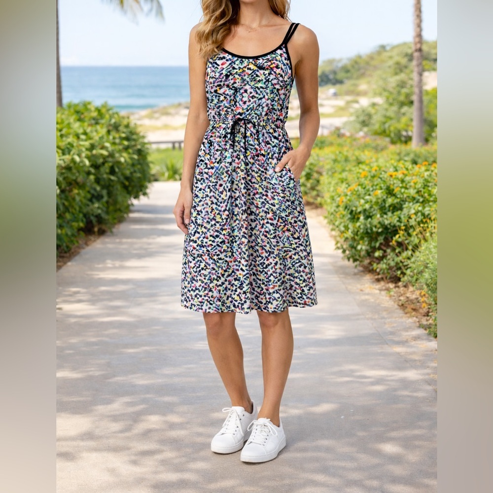 Athleta Easy Breezy Sunbeam Sleeveless Multicolor Women's Dress Size XS